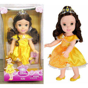 NEW My First Disney 15" DOLL Princess BELLE Beauty & Beast Sparkling Dress Tiara